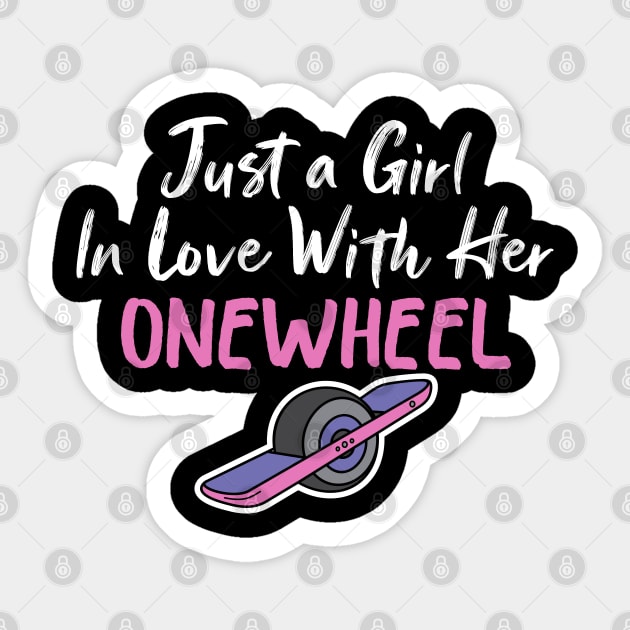 Onewheel Girl Sticker by Be Cute 